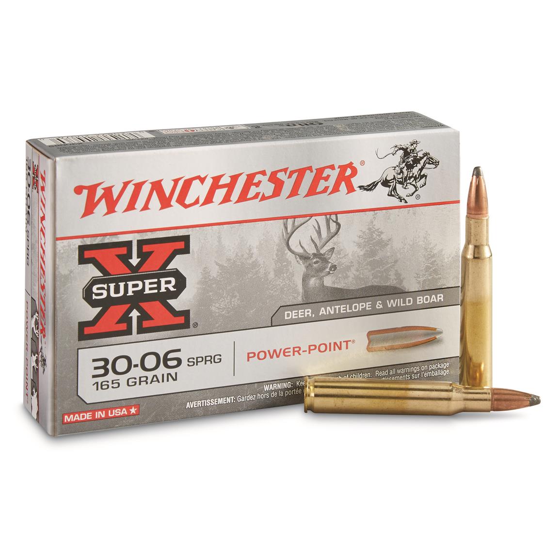 Winchester Super-X, .30-06 Springfield, Soft Point, 165 Grain, 20 Rounds