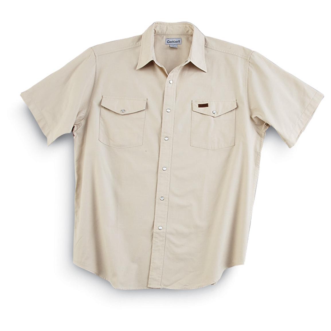 Carhartt® Short - sleeved Western Chambray Shirt - 121116, Shirts at ...