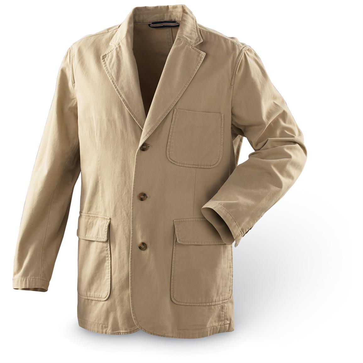 G.H. Bass® Canvas Jacket, Khaki - 121158, Uninsulated Jackets & Coats