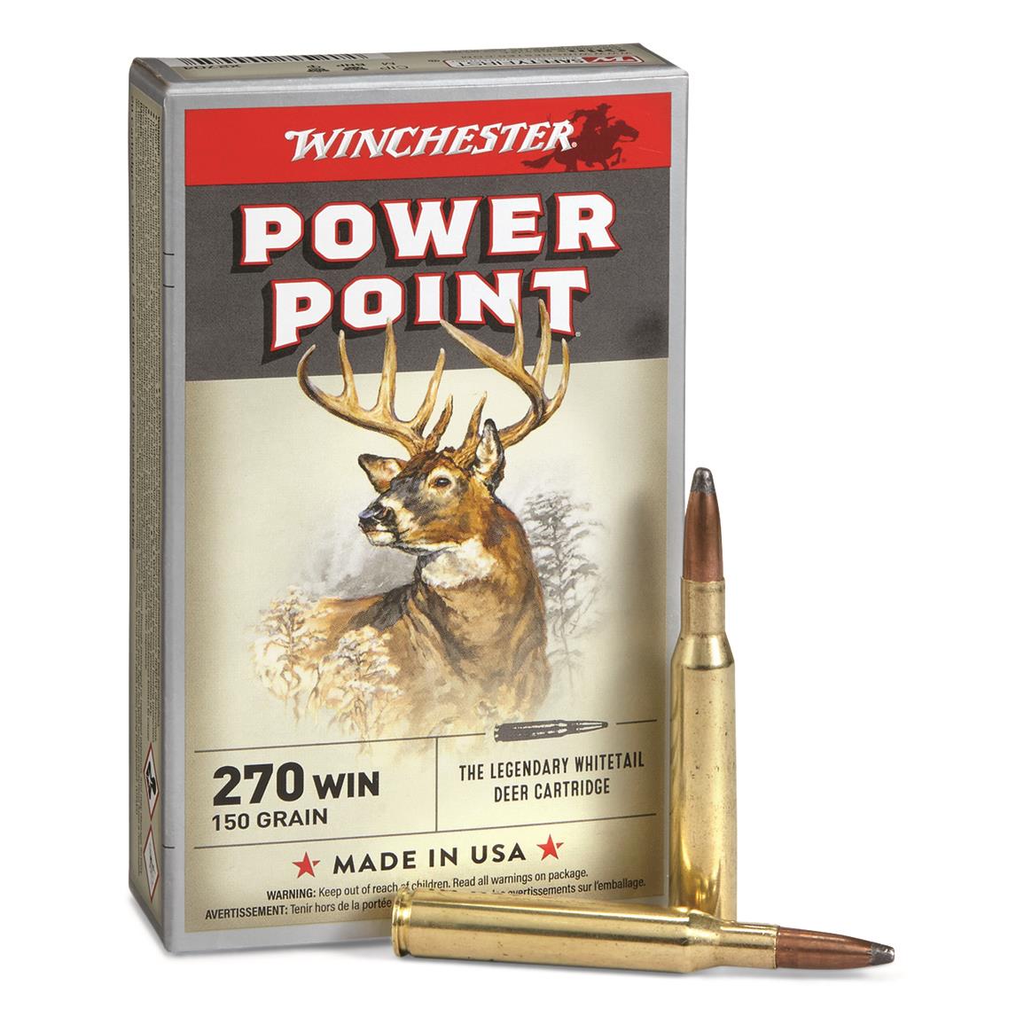 Winchester Super X Deer, Antelope & Wild Boar, .270 Winchester, Power Point, 150 Grain, 20 Rounds