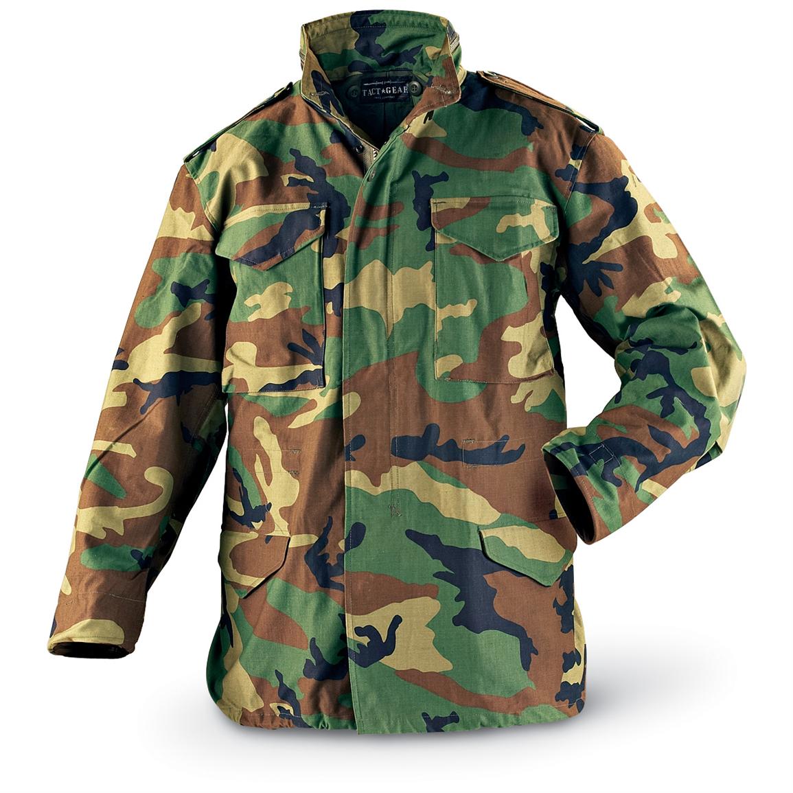 Military - spec Tact Gear® M65 Jacket, Woodland Camo - 122079 ...