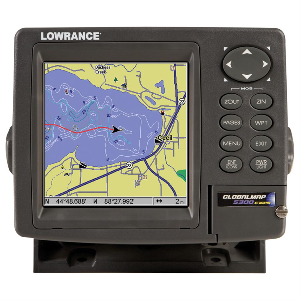 Lowrance Globalmap5300C iGPS GPS navigator Marine Chartplotter Only head & cover 