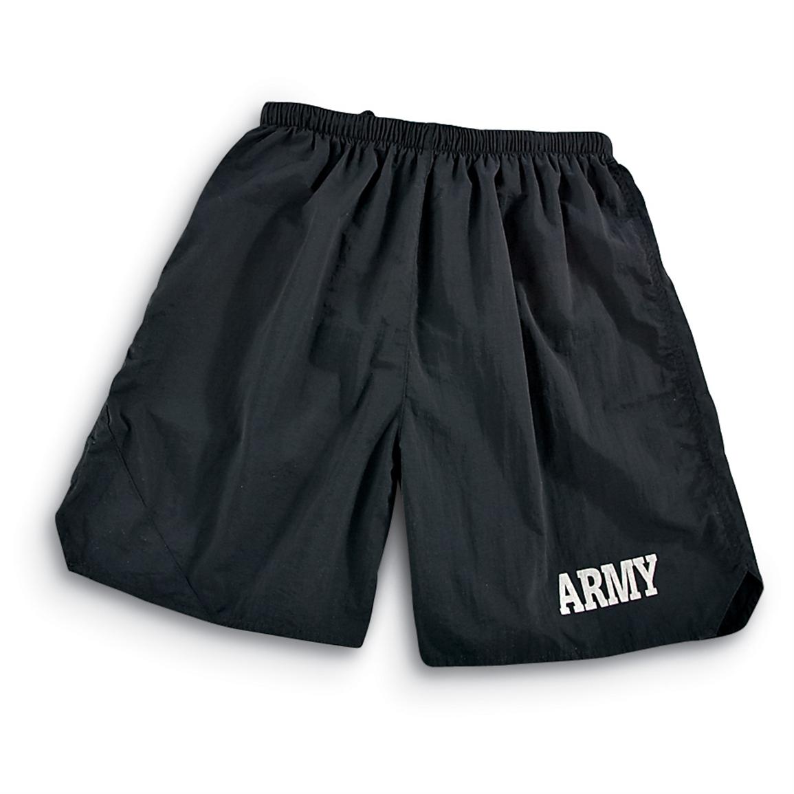 New U.S. Military Running Shorts, Black - 123880, Pants at Sportsman's ...