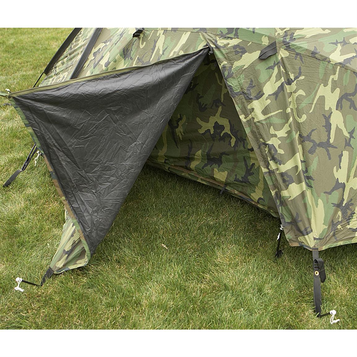 Used U.S. Military ECWS Dome Tent, Woodland Camo - 124320, at Sportsman ...