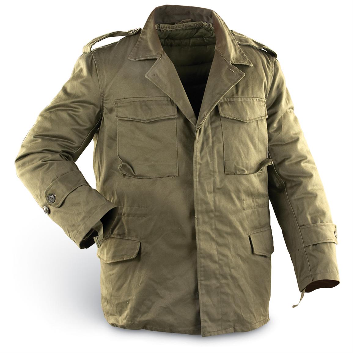 New Greek M65 Jacket with Liner, Olive Drab - 124412, Uninsulated ...