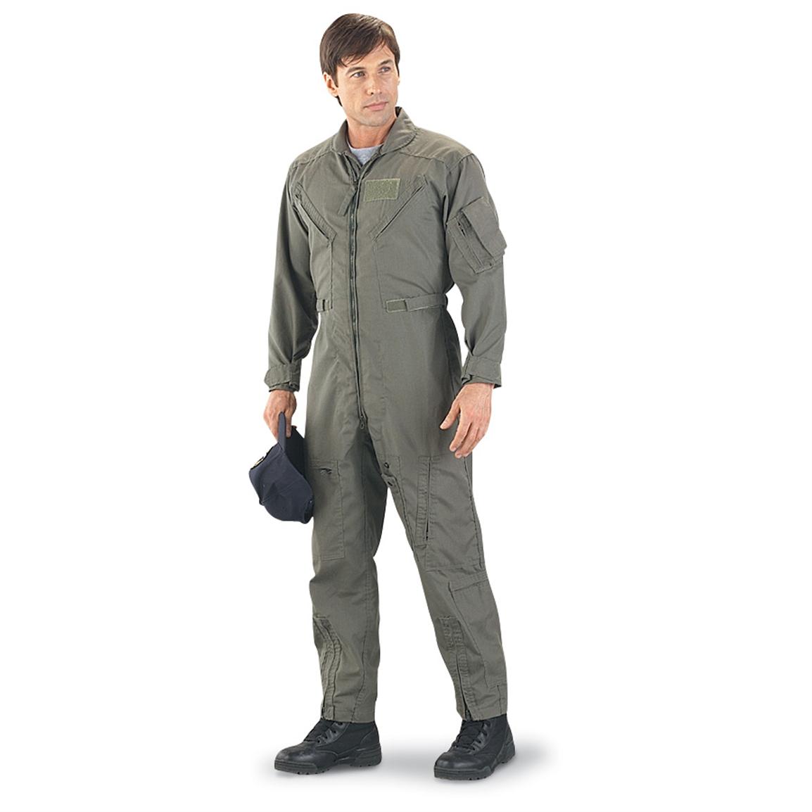 Used U.S. Mil. Nomex Flight Coveralls, Olive Drab - 144464, Military ...