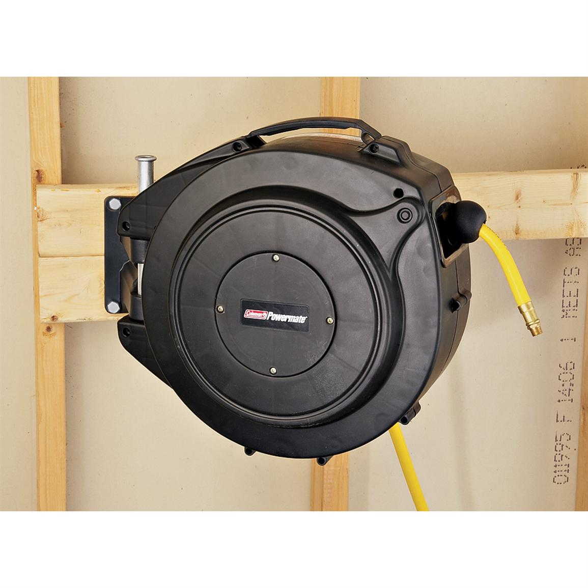 50' Coleman® Powermate® Retractable Air Hose Reel 125018, Air Tools