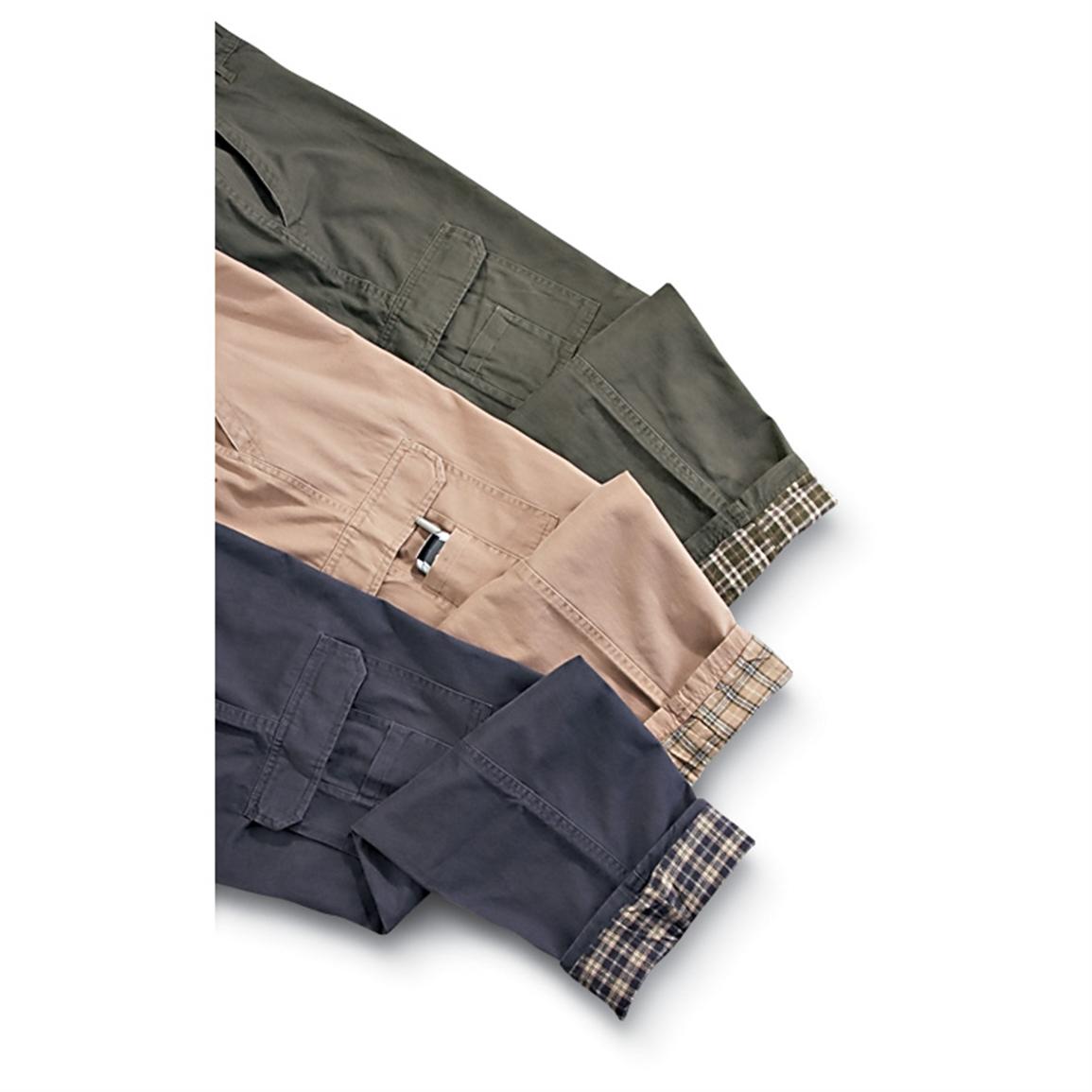 flannel lined cargo pants