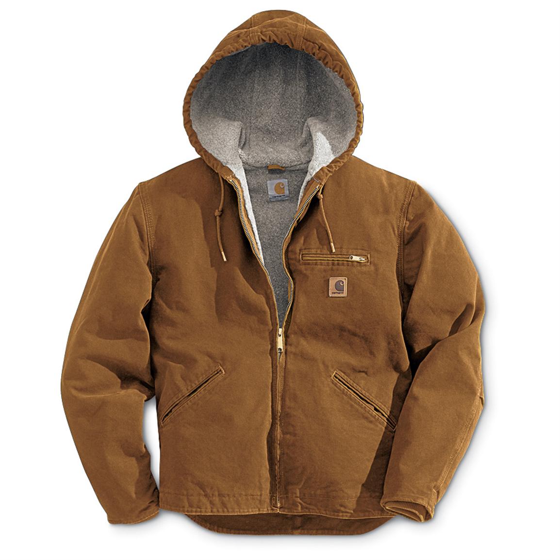 Carhartt® Sandstone Sierrra Hooded Jacket - 125138, Insulated Jackets ...