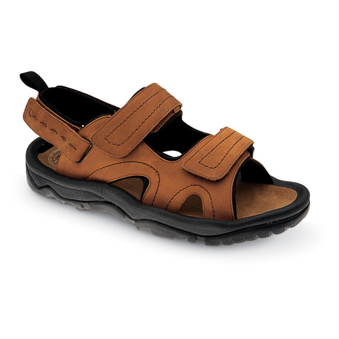 Men's Propet® Miami Walker™ Leather Sandals - 125576, Sandals & Flip ...