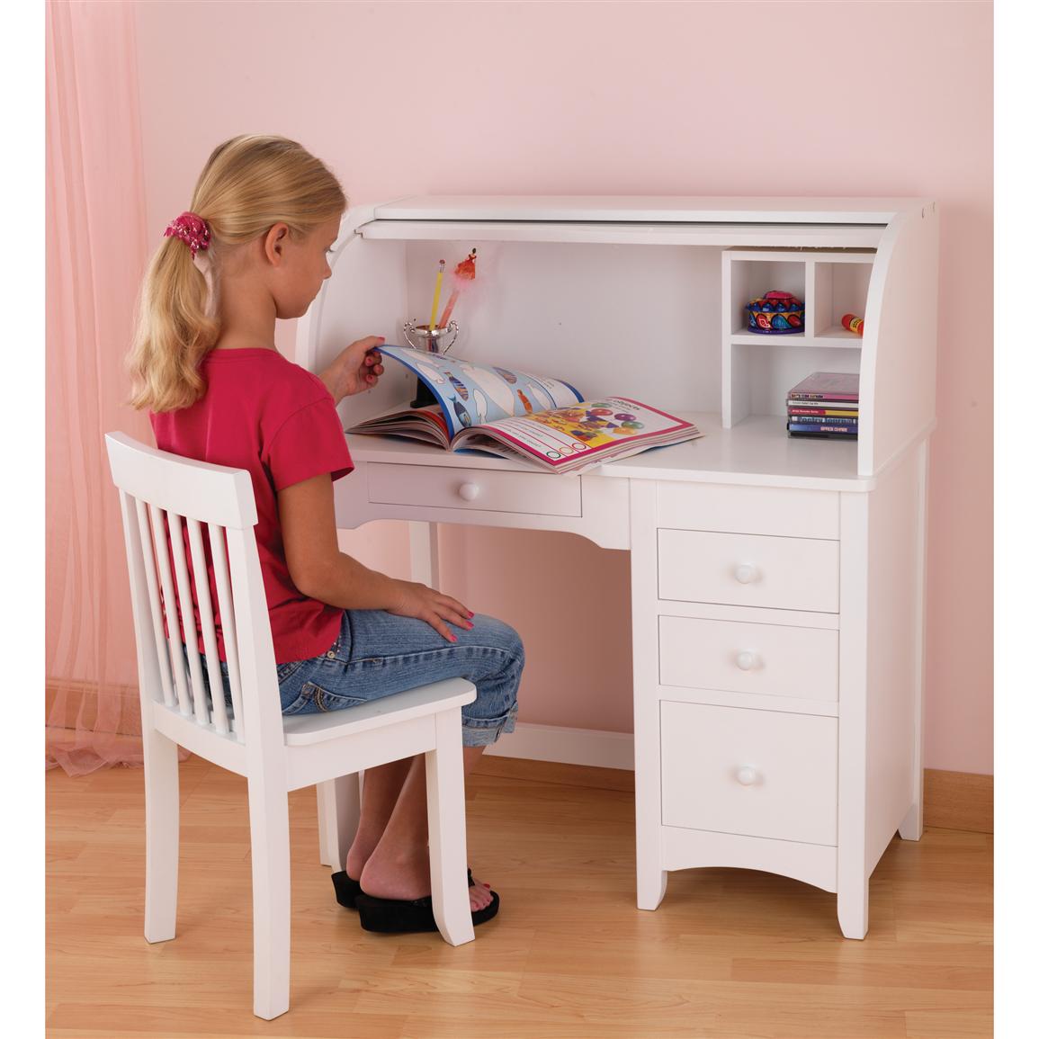 Kidkraft Roll Top Desk And Chair 125706 Toys At Sportsman S Guide