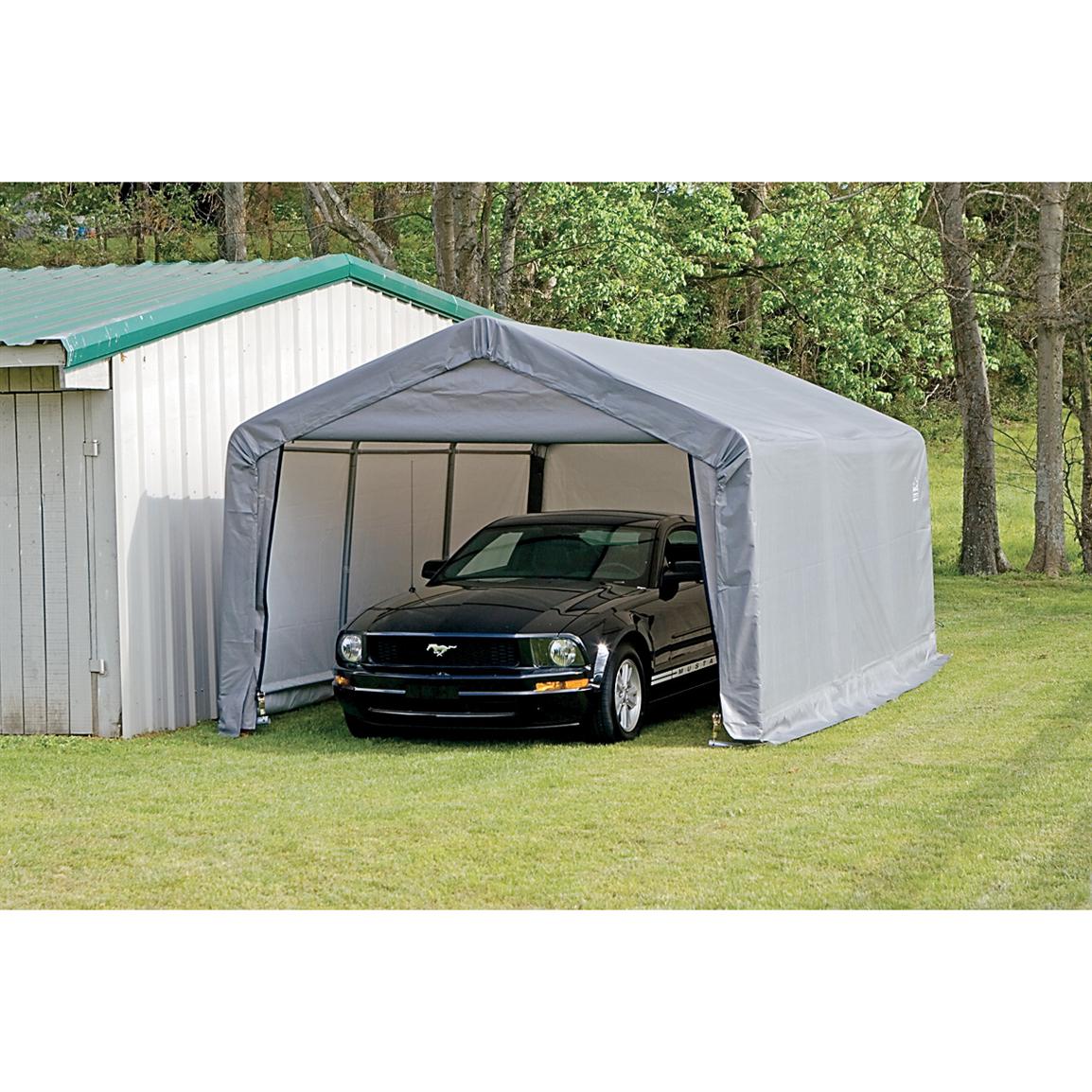 12x20x8' Peak style Garage in a Box™ 126242, Garage & Car
