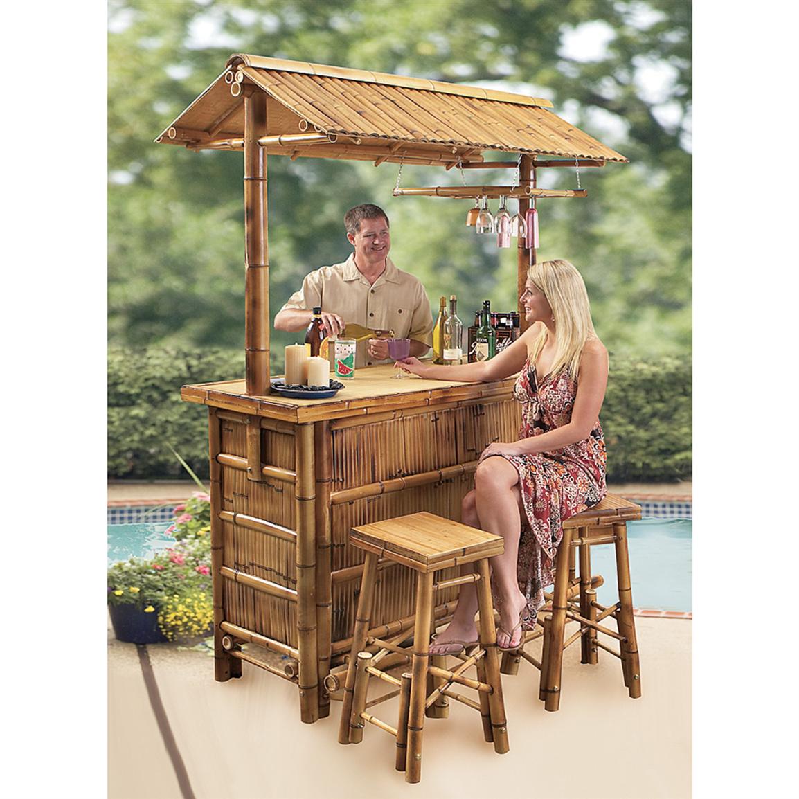 South Pacific Bamboo Tiki Bar - 126541, Patio Furniture at 