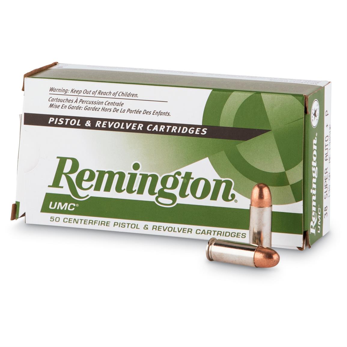 Remington UMC Handgun, .38 Super Auto (+P), MC, 130 Grain, 1,000 Rounds