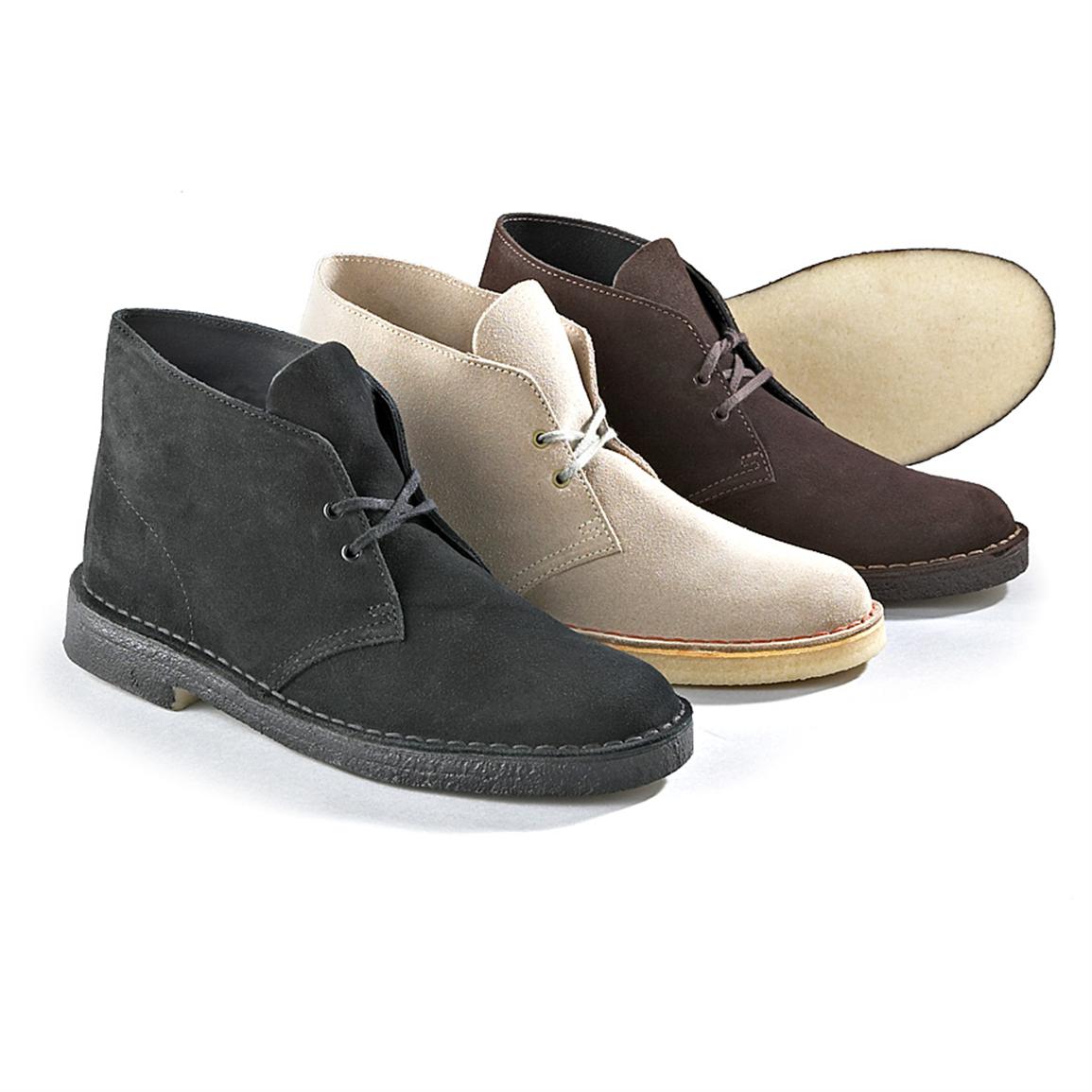 mens black clarks desert boots