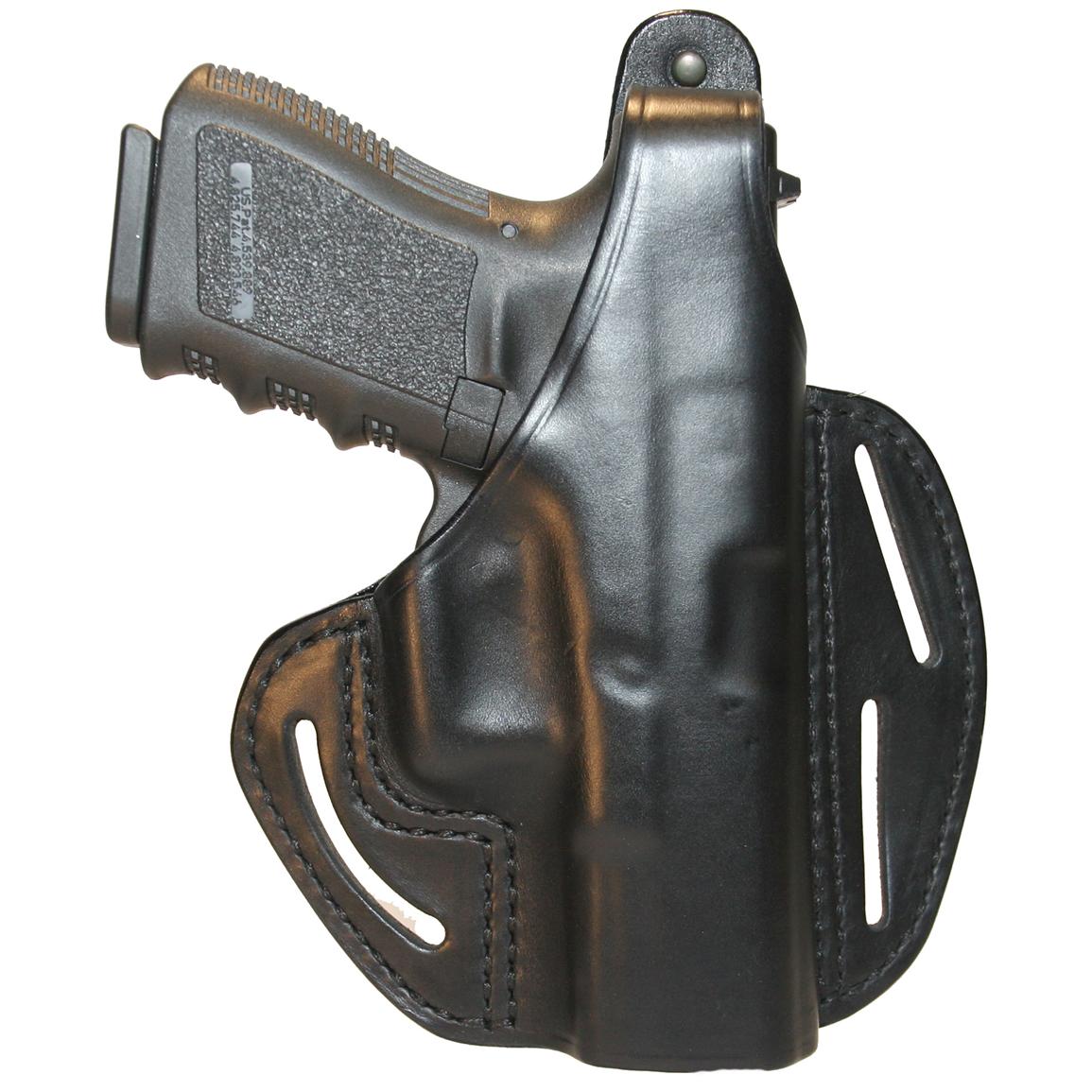 Details about   Blackhawk Leather Holster LEFT HAND Glock 20-21 3 Slot Pancake Italy NEW 