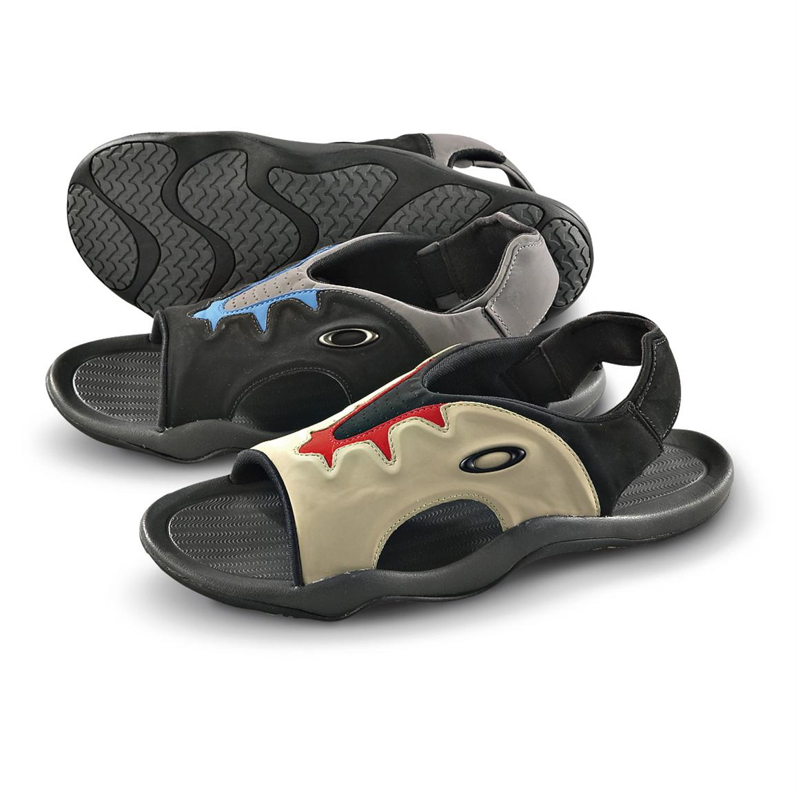 Men's Oakley® Solid Smoke Sandals - 128243, Sandals & Flip Flops at ...