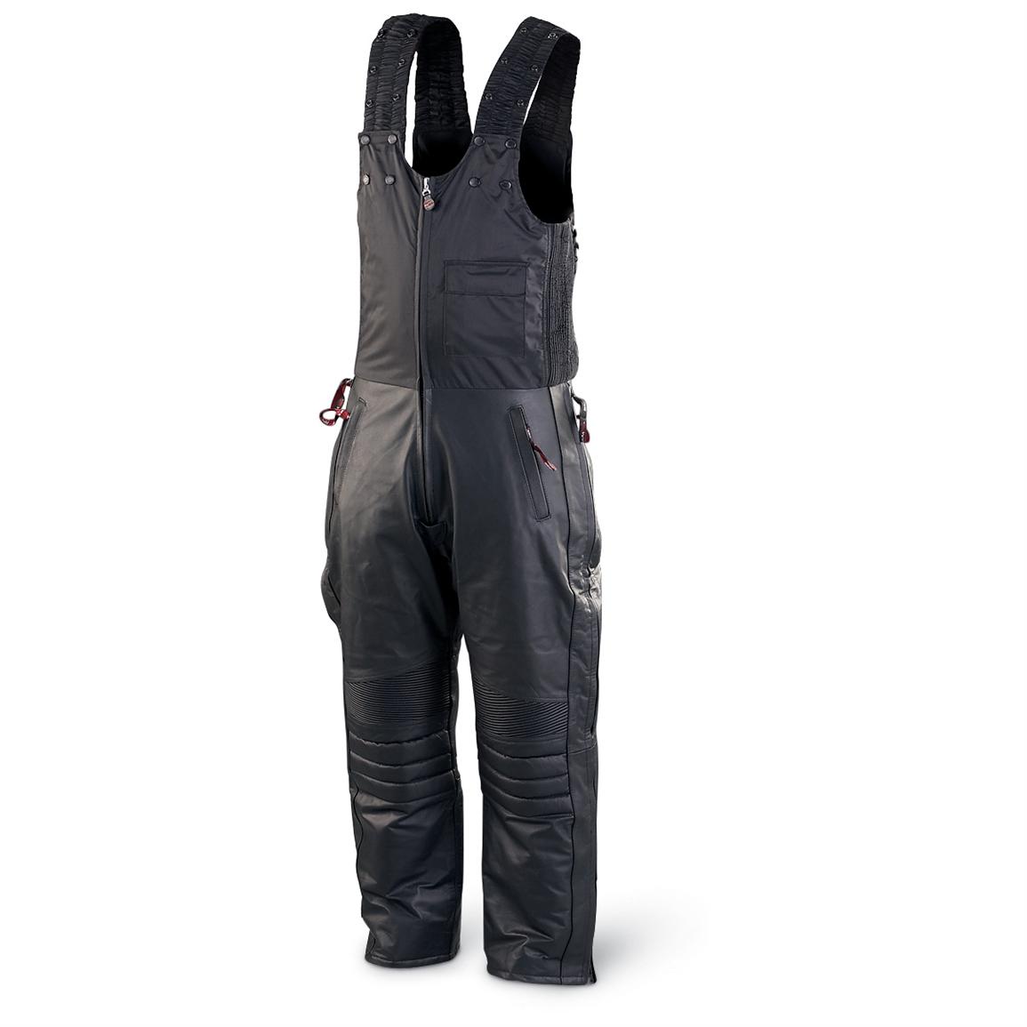 Duratrak® Leather Snow Bibs, Black - 128583, Overalls & Coveralls at ...