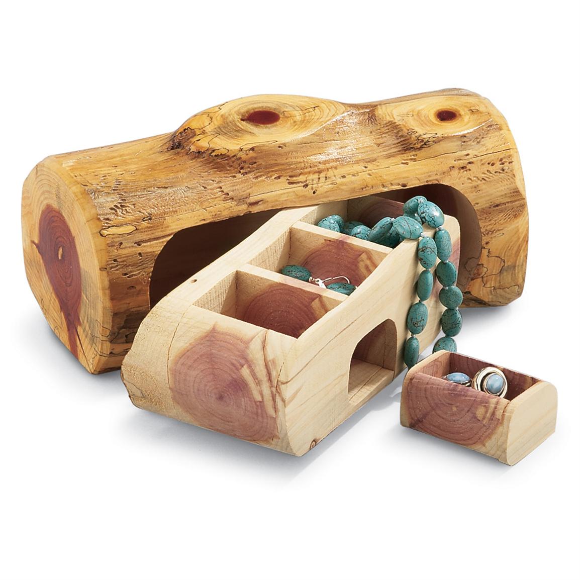 Cedar Log Keepsake Box 128653, Jewelry at Sportsman's Guide