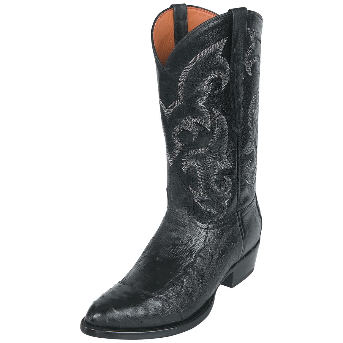 Men's Sedona West™ 4 - Pc. Ostrich Boots, R - Toe - 128794, Cowboy ...