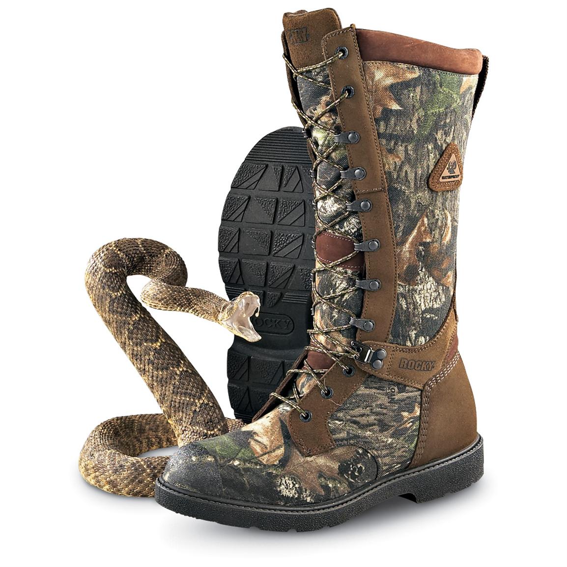 Guide Gear Men's Snake Boots - Waterproof Rubber Hunting Boots With Snake Proof Protection For Outdoor Adventures