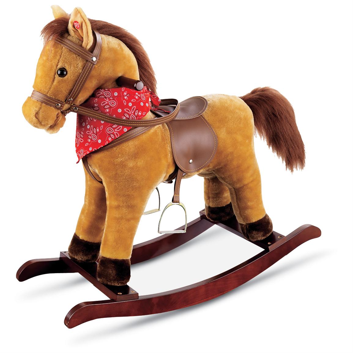 animated demon doll on rocking horse