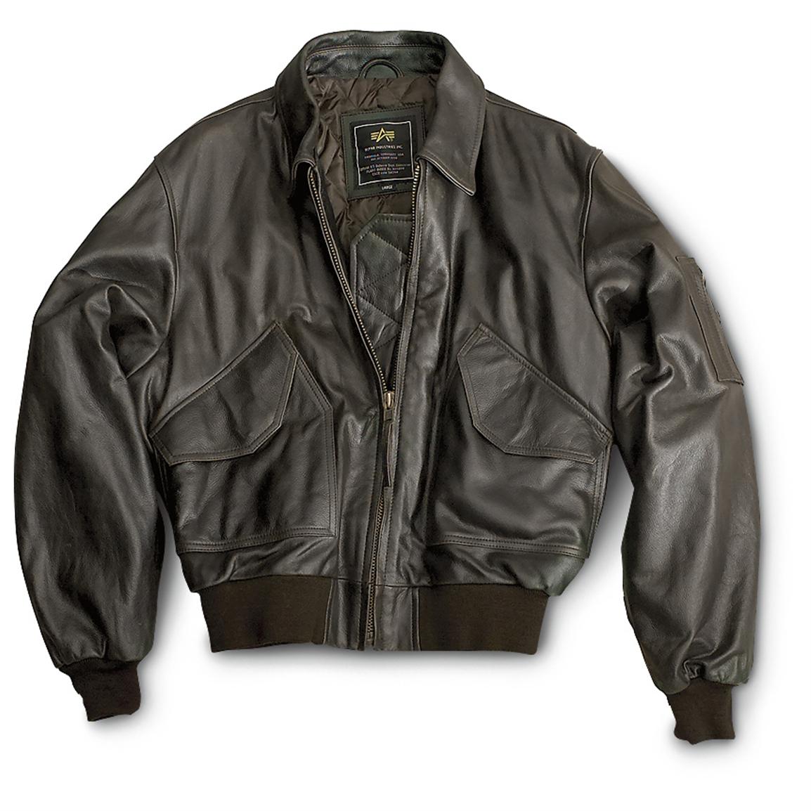 Alpha® CWU 45 / P™ Leather Flight Jacket - 129699, Tactical Clothing at ...
