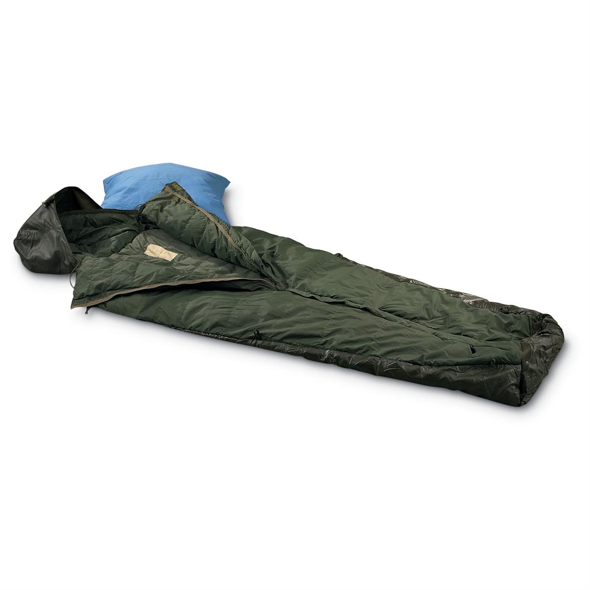 Used Dutch Military Down Sleeping Bag, O.D. - 130530, Camo ...