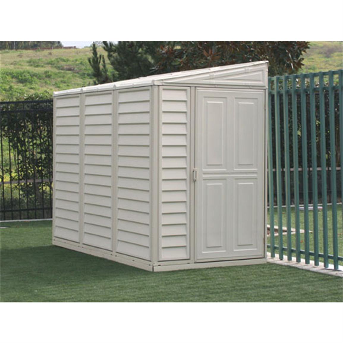 duramax® 4x8' sidemate vinyl shed with foundation - 130900