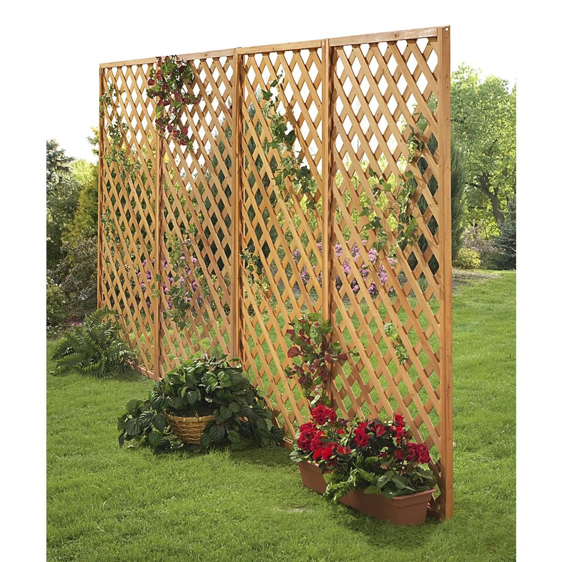 2 Wooden Garden Fence Panels - 131146, Patio Furniture at Sportsman's Guide