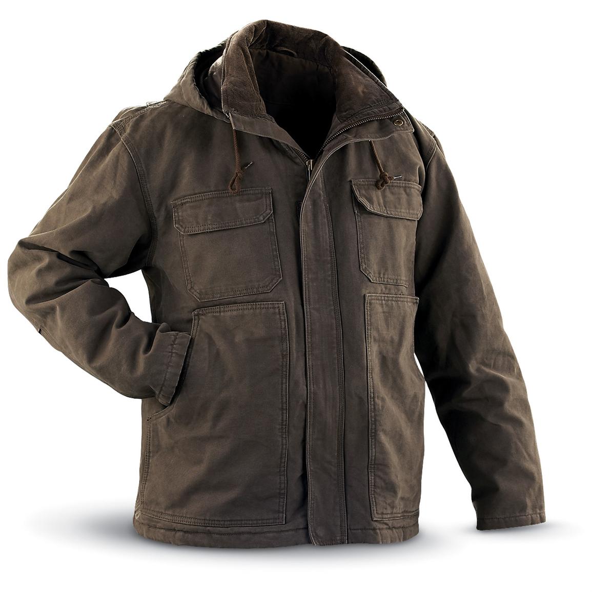 Duck Insulated Work Coat, Regular - 131347, Insulated Jackets & Coats ...