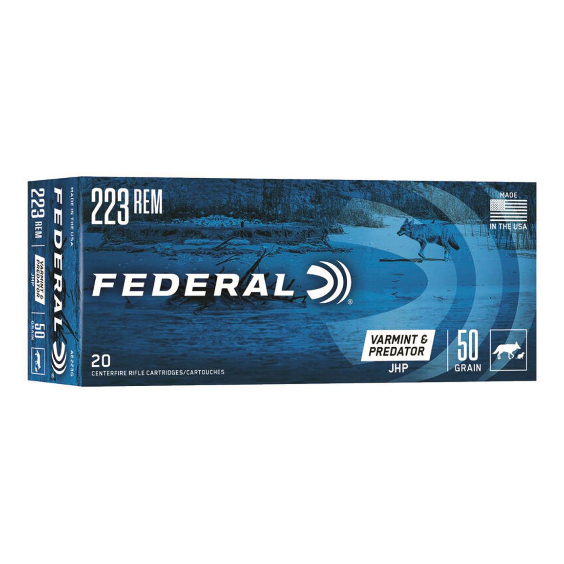 Federal, American Eagle .223 Rem., JHP, 50 Grain, 20 Rounds