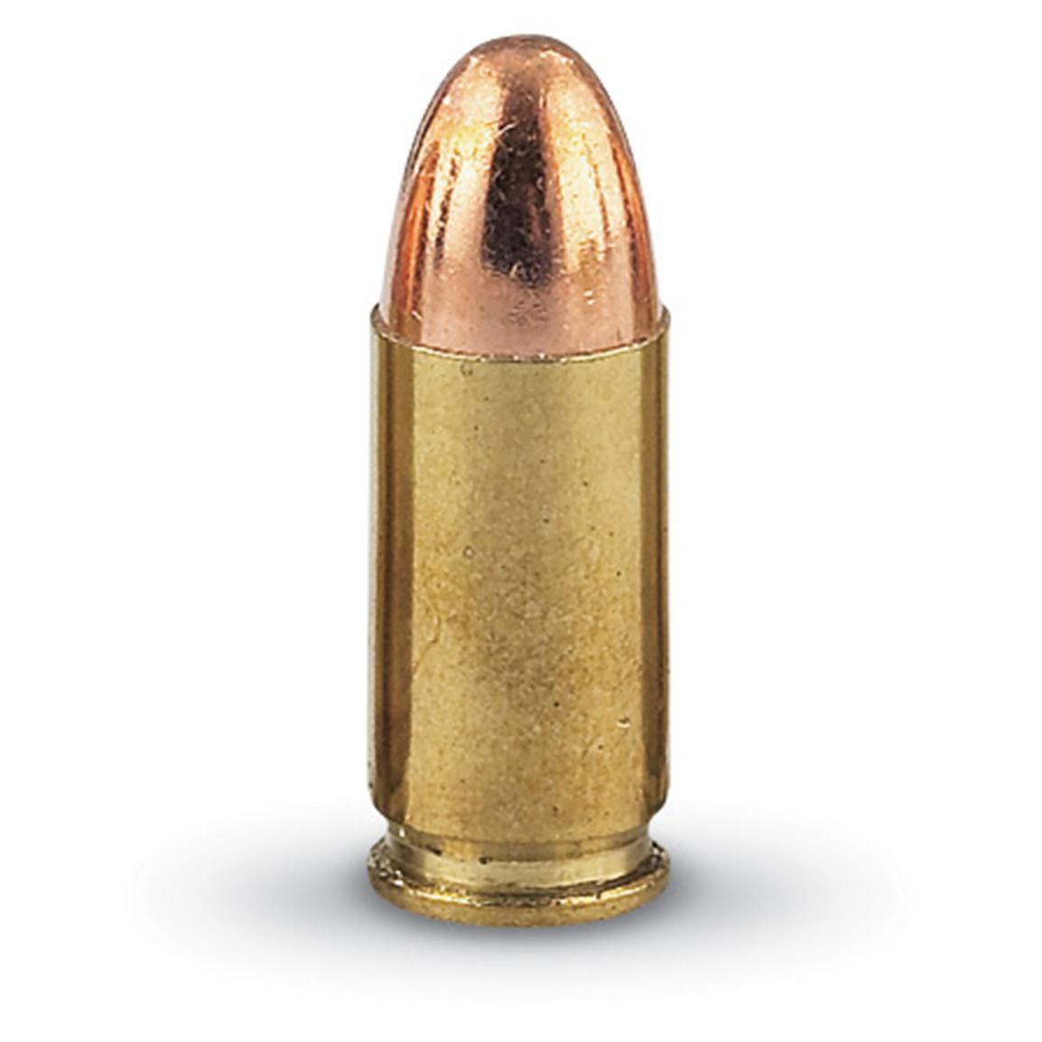250 rds. 9 mm 115 - gr. FMC Ammo - 131402, 9mm Ammo at Sportsman's Guide