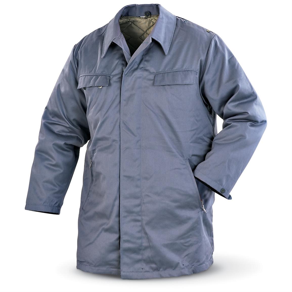 New East German Work Jacket, Blue / Gray - 131536, Insulated Jackets ...