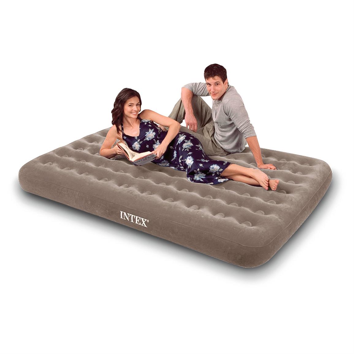 Intex® Queen sized Deluxe Framed Air Bed 131716, Air Beds at Sportsman's Guide