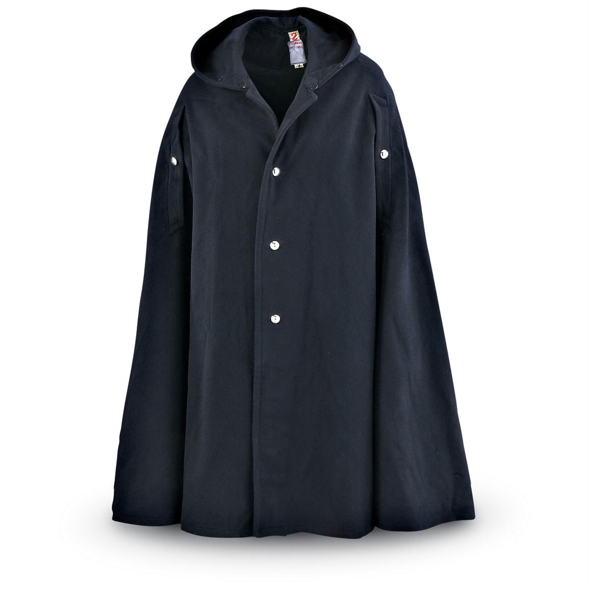 New French Military Wool Cape, Navy - 132824, Pea Coats & Dress Jackets ...