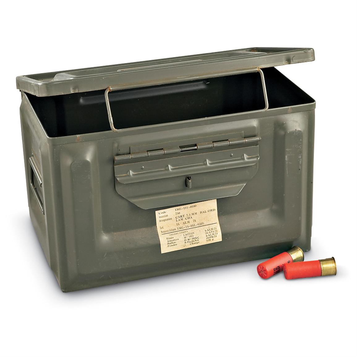 Used French Military WWII - style Ammo Can, Olive Drab - 133084, Ammo ...