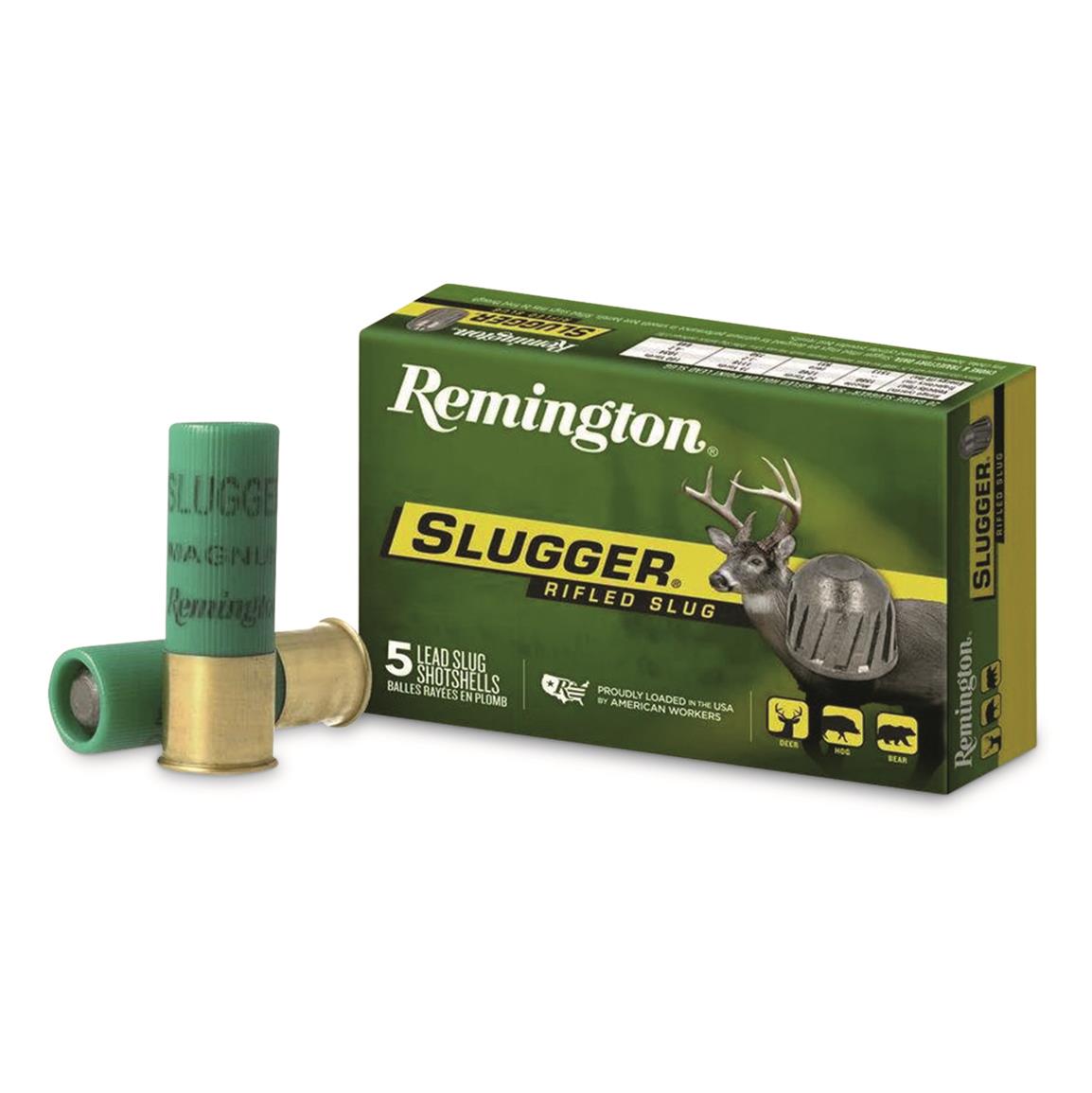 Remington Slugger, 12 Gauge, 2 3/4", 1 oz. Rifled Slug, 250 Rounds
