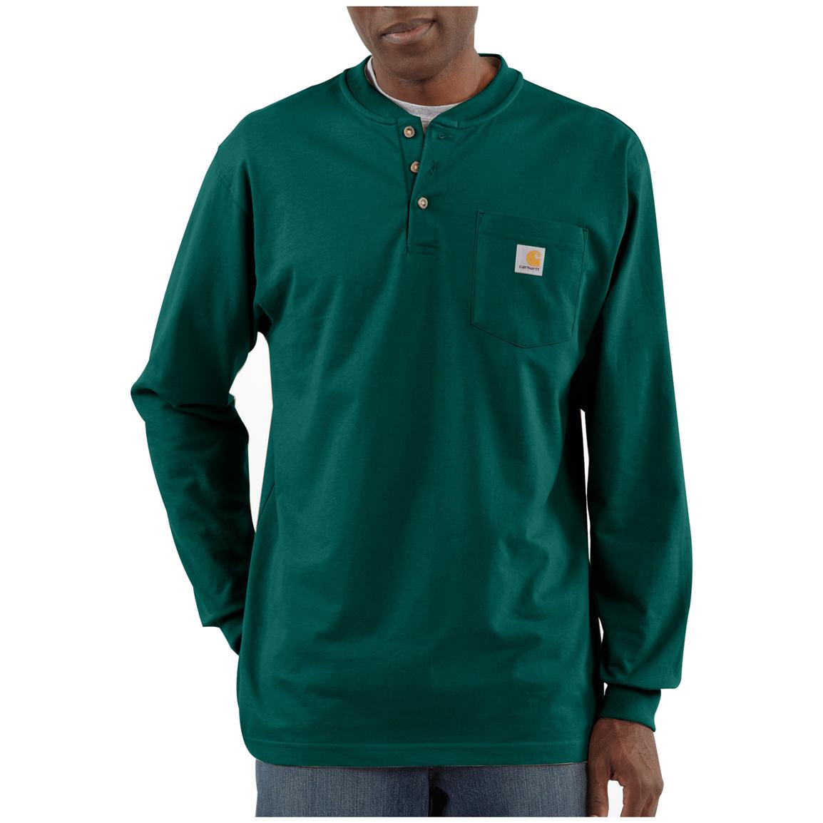 Carhartt Men's Workwear Long-Sleeve Henley Shirt - 133225, Shirts ...