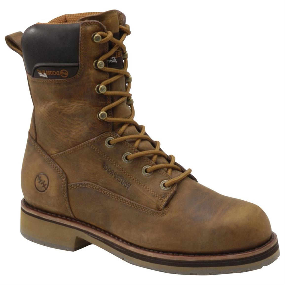 double h lace up work boots