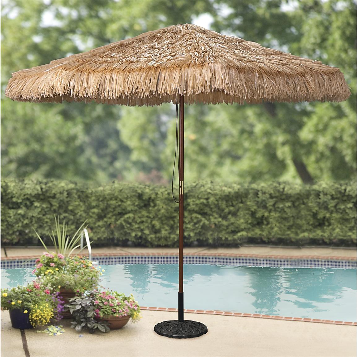 9 Thatched Tiki Umbrella 133674 Patio Umbrellas At Sportsman S Guide 9 Thatched Tiki Umbrella Double Tap To Zoom