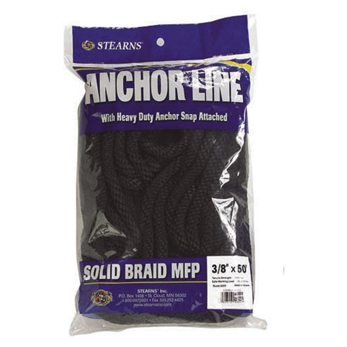 100' Stearns® 3/8" Solid Braid Polypropylene Anchor Line 133991