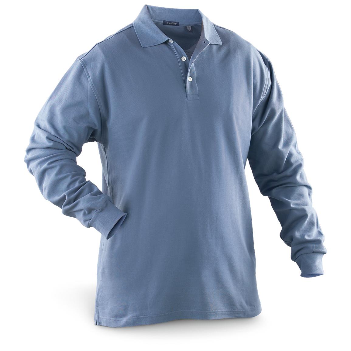 Men's River's End® Pima Cotton Long - sleeve Sport Shirt - 134637 ...