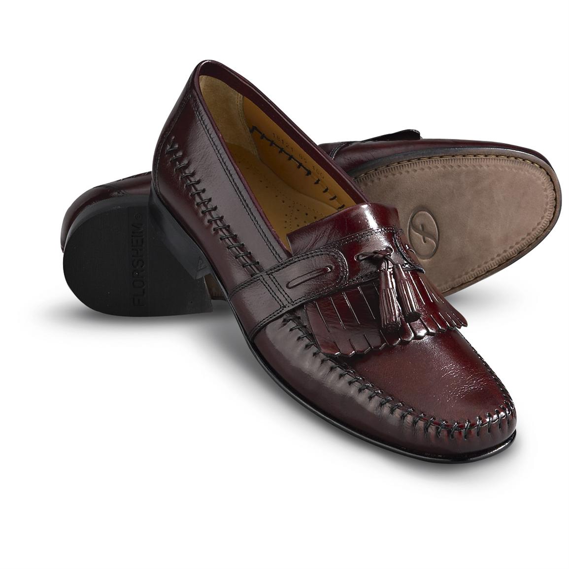 Men's Florsheim® Bramwell Kiltie Tassel Shoes, Burgundy - 134879, Dress ...