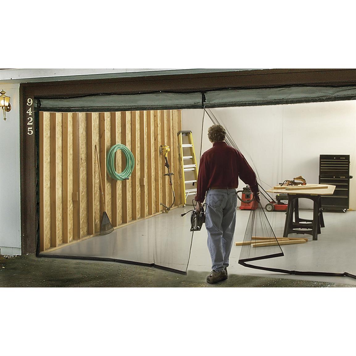 Double Garage Door Screen, 7'x16' - 135014, Garage & Tool Accessories