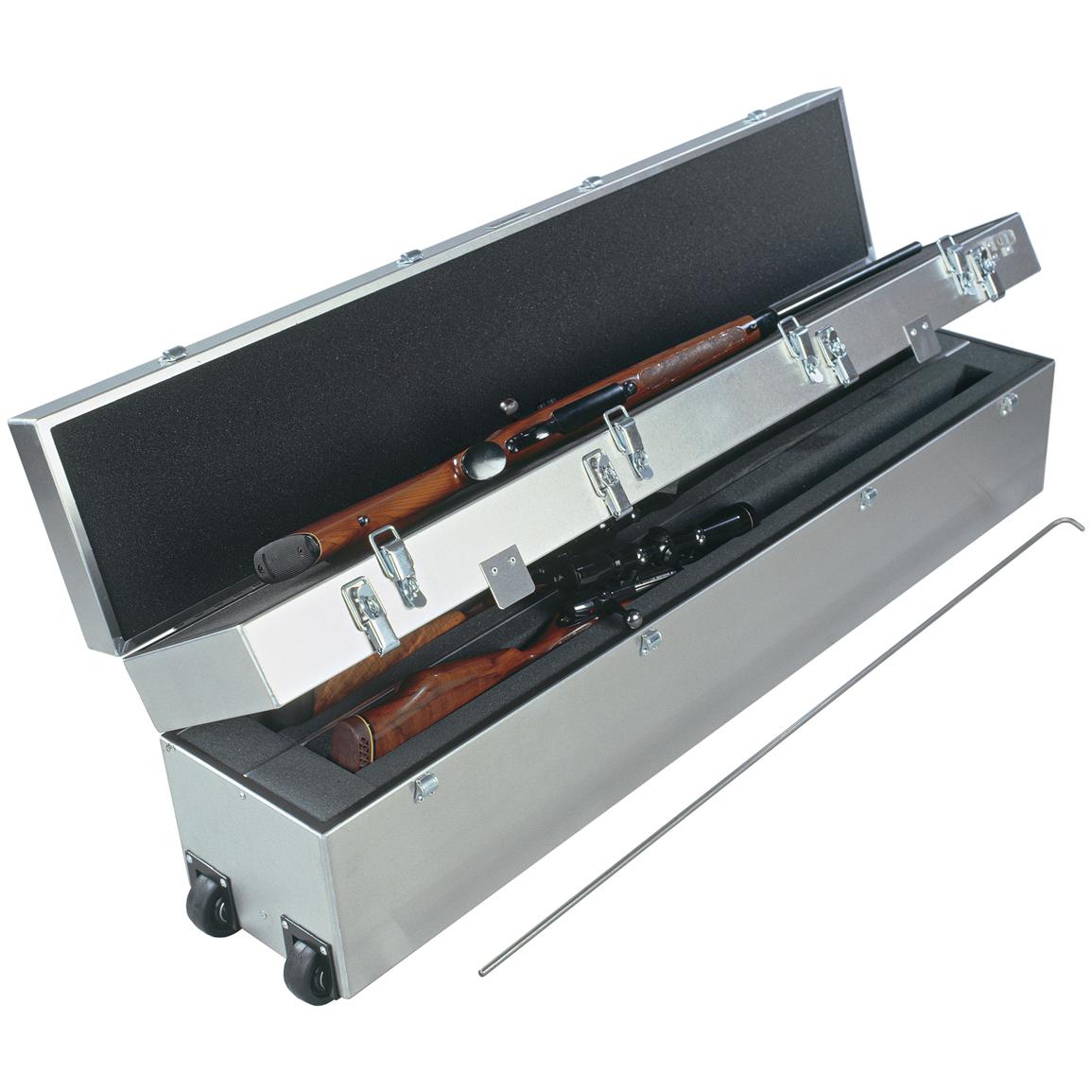 ICC 52x10" Case for Two Large Scoped Rifles with Wheels 135974, Gun