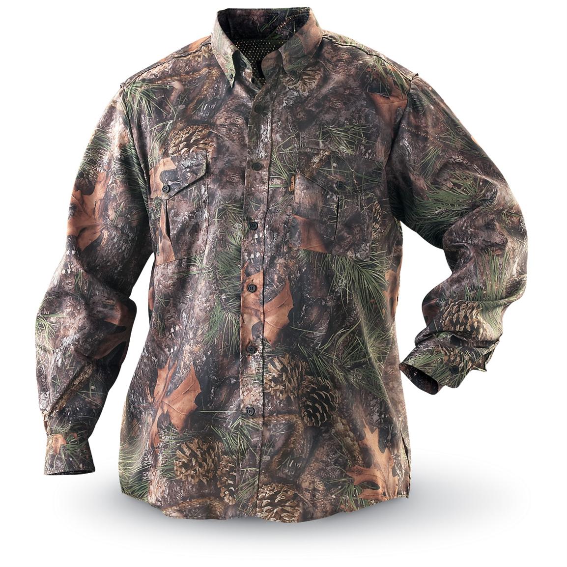 True Timber® Long sleeved Vented Shirt 135995, Camo