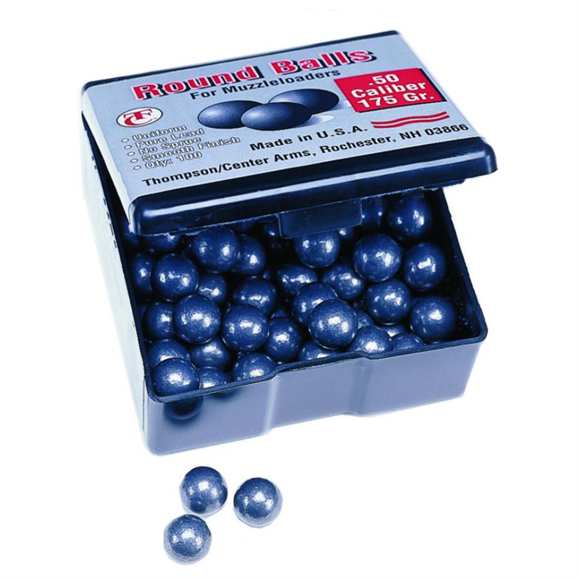 Thompson / Center .490 Caliber Round Balls, 100 Count - 136037, Bullets at  Sportsman's Guide