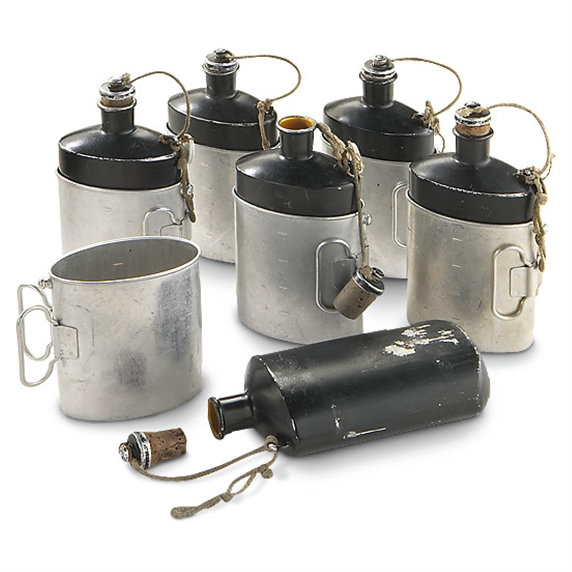 6-Pk. Used Swiss M32 Canteens with Cup