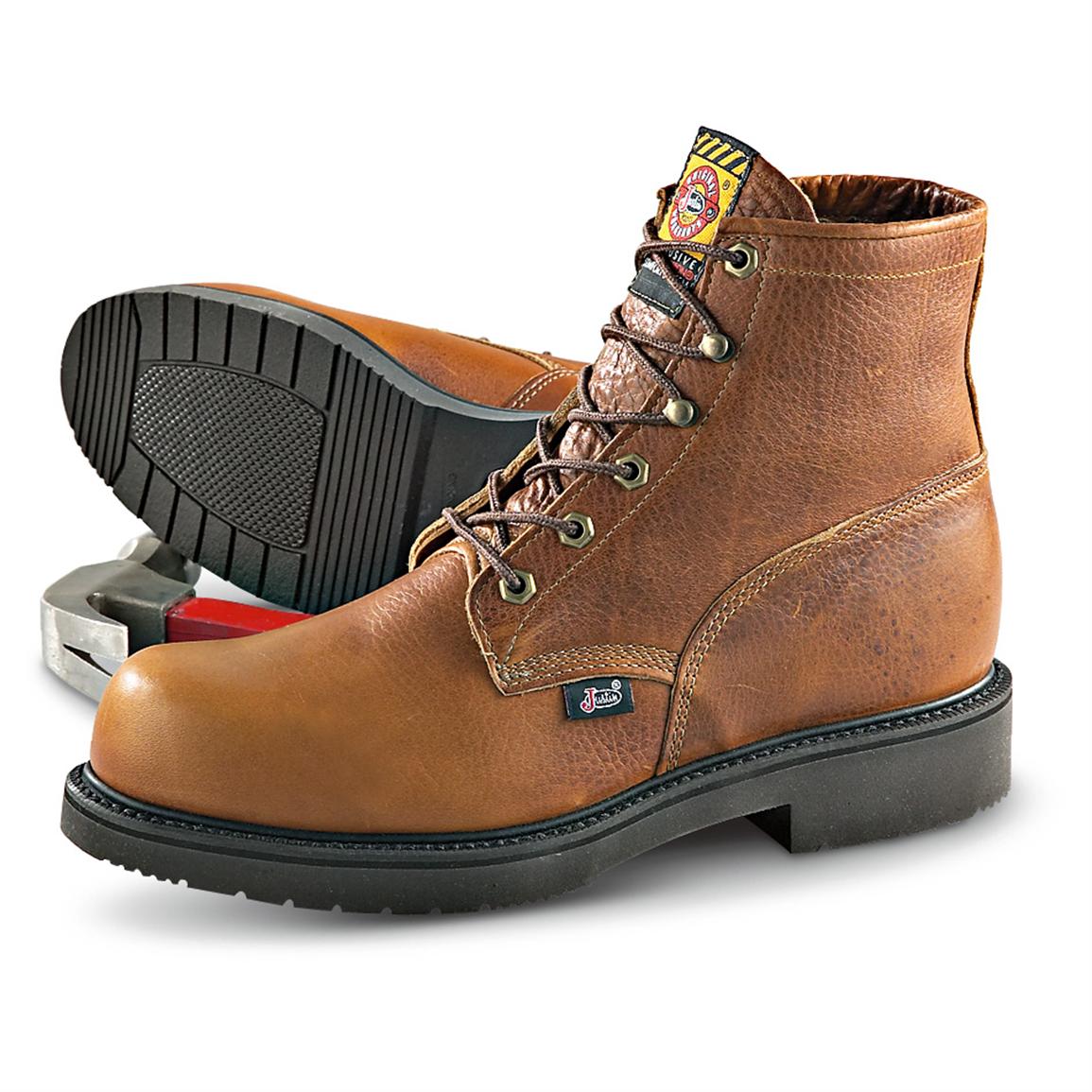 Men's Justin® Caprice Steel Toe Work Boots, Copper - 136451, Work Boots ...